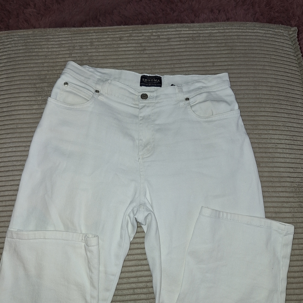 White Denim Capris